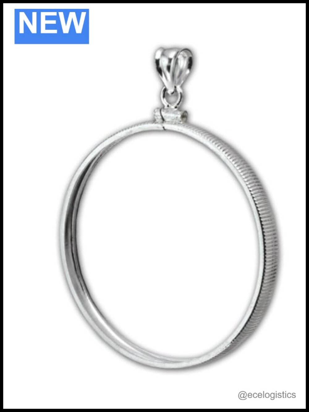 Sterling Silver Coin Bezel for 1 oz Saint-Gaudens & Buffalo 39mm